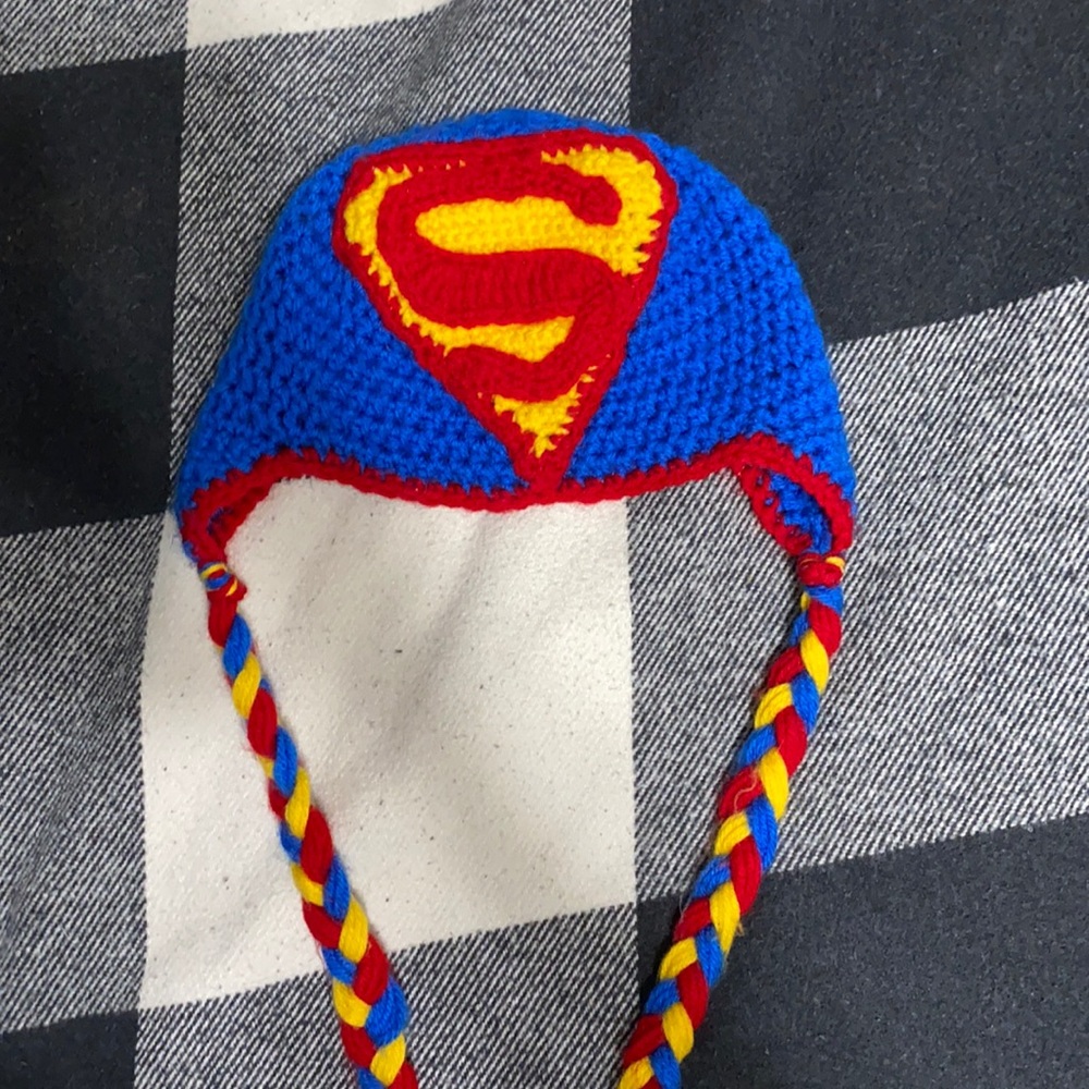 Superman knitted hat